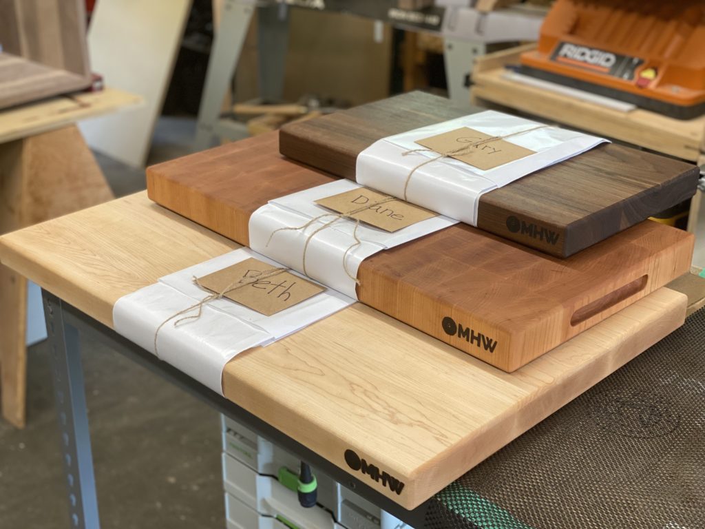 Custom wood cutting boards