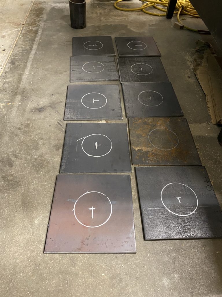 Custom Pergola Steel Plates
