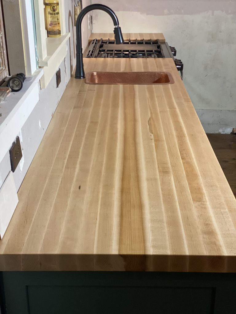 Maple Edge Grain Wood Countertop